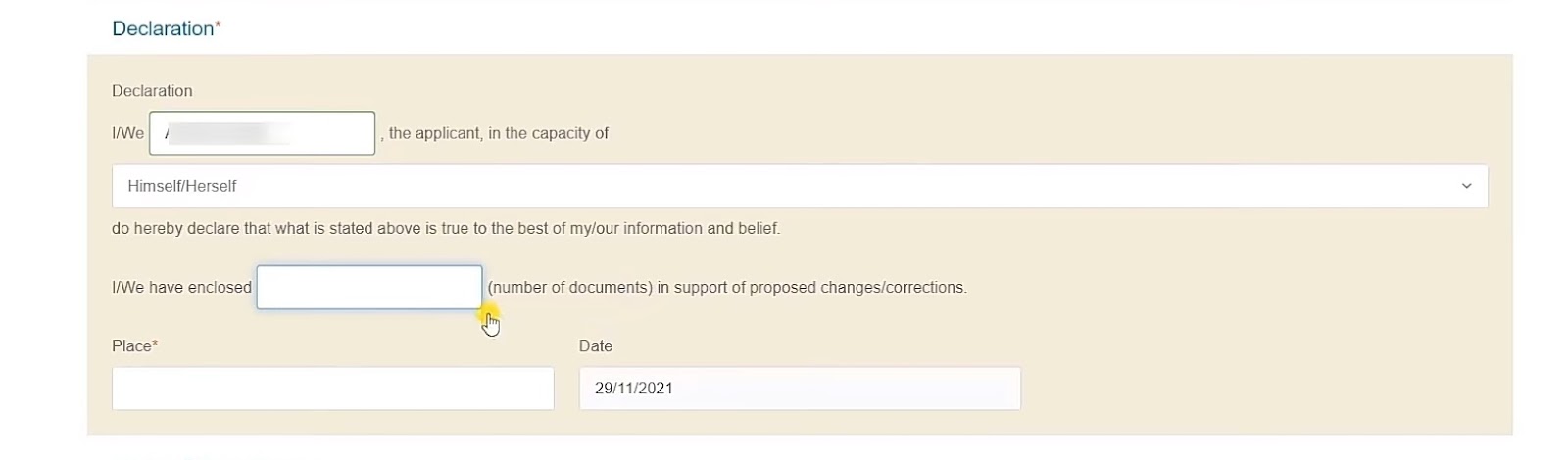 Update Pan Card NSDL e-Gov portal step 12