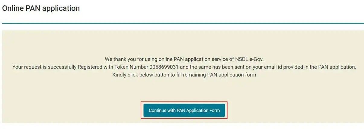 Update Pan Card NSDL e-Gov portal step 5